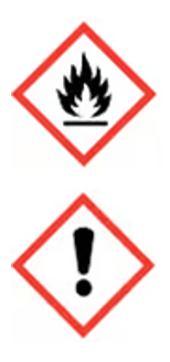 GEFAHR! 
 Flüssigkeit und Dampf leicht entzündbar. Schädlich für Wasserorganismen, mit langfristiger Wirkung. Verursacht schwere Augenreizung. Kann allergische Hautreaktionen verursachen. Von Hitze, heißen Oberflächen, Funken, offenen Flammen und anderen Zündquellen fernhalten. Nicht rauchen. Schutzhandschuhe / Augenschutz tragen. 
BEI BERÜHRUNG MIT DER HAUT: Mit viel Wasser und Seife waschen. 
BEI KONTAKT MIT DEN AUGEN: Einige Minuten lang behutsam mit Wasser ausspülen. Eventuell vorhandene Kontaktlinsen nach Möglichkeit entfernen. Weiter ausspülen. 
Inhalt/Behälter der Problemabfallentsorgung zuführen.Darf nicht in die Hände von Kindern gelangen. 
 Ist ärztlicher Rat erforderlich, Verpackung oder Kennzeichnungsetikett bereithalten. 
 UFI: GW10-H065-F004-D0H0